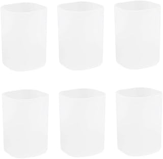 School Desk Organizer - 6Pcs Pen Holder Cup Storage, Pen Organizer Stationery Caddy for Office, School, Home Supplies Translucent White