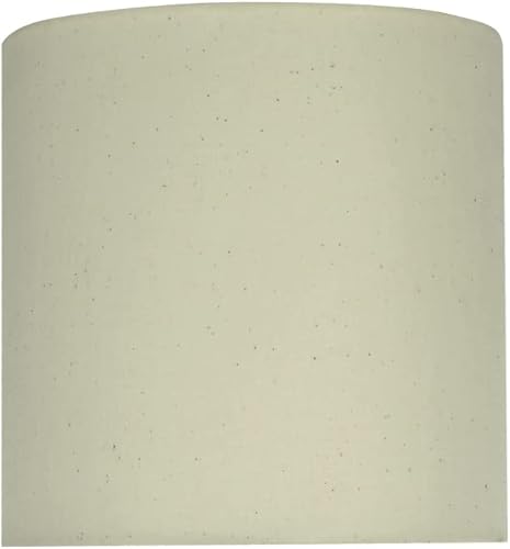Miniatura 2 de Aspen Creative 58303A Drum Uno - Pantalla para lámpara, blanco roto, parte superior de 8 pulgadas x 8 pulgadas inferior x 8 pulgadas de alto,