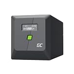 Green Cell PowerProof Gruppo di Continuità UPS 1000VA/600W con Display LCD, Onda Sinusoidale Modificata, Protezione Sovratensioni, Backup Energia, USB/RJ45, 2 Prese Schuko + 2 IEC