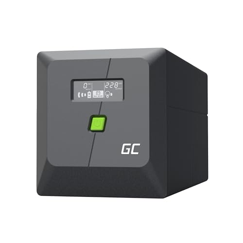 Greencell UPS PowerProof 1000 VA 700 W avec écran LCD – Onduleur avec Onde sinusoïdale Pure, Protection fiable du Courant, Protection Contre Les...