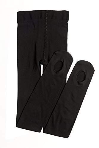 7D14 Black Convertible Dance Tights - Large Child3