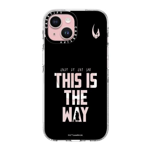Coque iPhone 15 CASETiFY Mandalorian transparente et noire compatible avec MagSafe