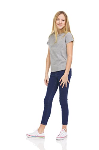 Pink Angel Girls' 8-Pack Cotton T-Shirts – Crew Neck Short Sleeve Tees, Solid Color Multipack, Sizes 4–163