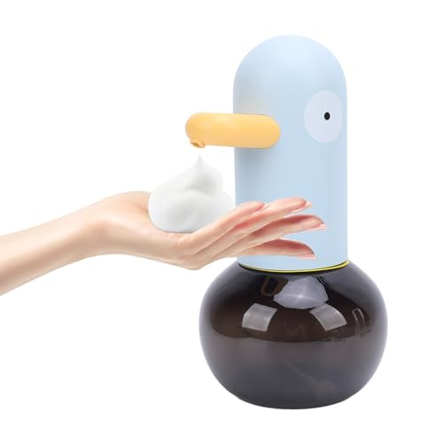 YUEHISY Automatischer Seifenspender, Berührungsloser Schaumseifenspender mit 0,25S Schnellem Sensor, Wiederaufladbarer 1800 -mAh -Akku für Dicke und Dünne Flüssigkeiten (Rot)