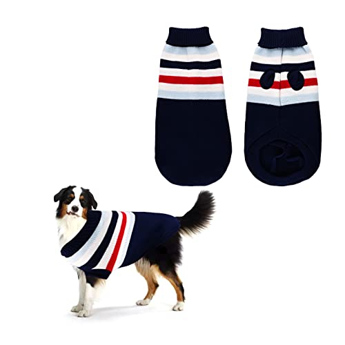 Pull pour Chien Pullover en Tricot pour Chien Col roulé Chaud de Noël pour Chien Pull en Laine Polaire vêtements d'hiver Chauds pour Animaux de Compagnie Chiens de Taille Moyenne à Grande (XL)