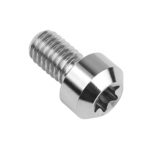 Image of Titanium Torx Square Head M6 x 10 15 20 25 30 35 40 45 50 60 65 70 80mm Screw Pack of 5 (Normal Titanium, M6x10mm)