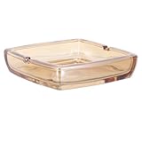 Structure robuste : grâce à sa base lestée, ce cendrier carré en verre ambré est stable et protège vos surfaces, idéal pour le bureau comme pour la maison. cendrier moderne de 10 cm (4 pouces) pour cigarettes
