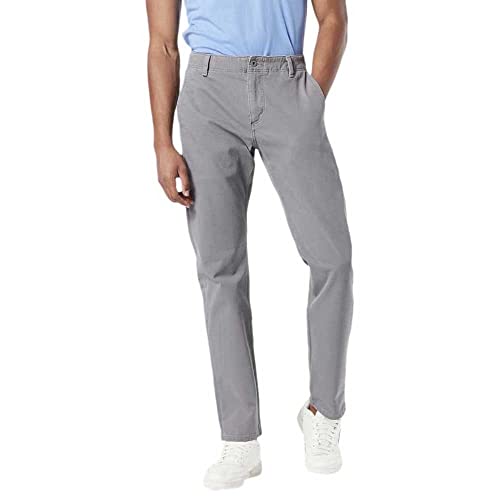 Dockers Men's Smart 360 Flex Alpha Slim Pants, Burma Grey, 34W / 32L