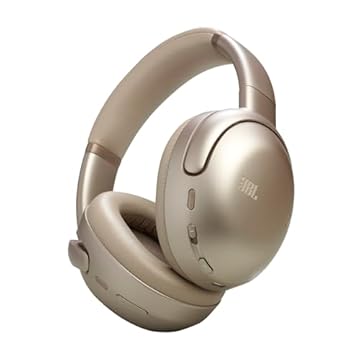 JBL Tour One M3, Fones de Ouvido Bluetooth com Cancelamento de Ruído Adaptativo, DAC 192kHz/24bit, Som Espacial 360, Certificado para Zoom, Champanhe