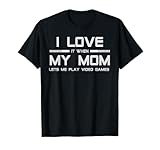 Teen Boy Gift T Shirt I Love My Mom Tee