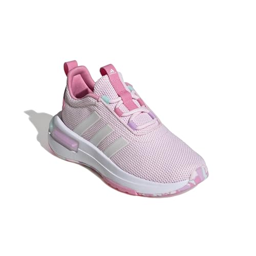 adidas Racer TR23 Sneaker, Clear Pink/Zero Metallic/Bliss Pink, 7 US Unisex Big Kid