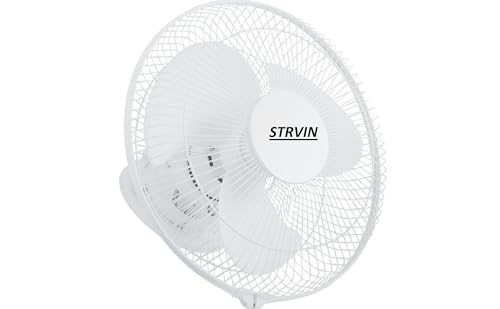 Image of STARVIN Wall Mounted Fan High Speed Wall Fan for Home & Kitchen Compact Size,Adjustable Tilt,Low Noise Small Wall Fan for Office, Shop & Utility Area - EVTS (DELUXE 12 inch cabin White, 12 Inch DX)