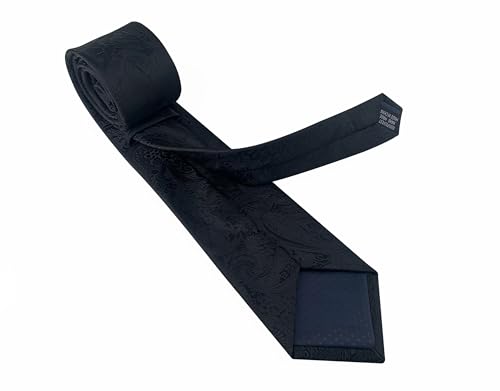 Image of WeiShang Lot 4 PCS Men's Ties Solid Color Neckties Formal Black Ties For Men