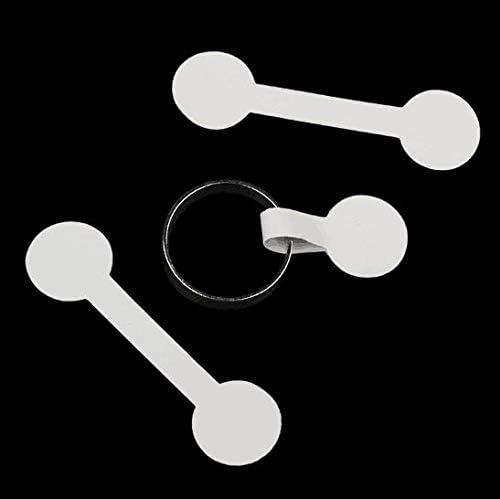 Miniatura 2 de DNHCLL 100 etiquetas de papel blanco en blanco de 2.0 in x 0.5 in, etiquetas de exhibición de joyas, etiquetas de collar, anillo de rotundidad,