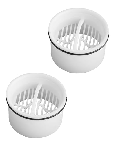 Juego de 2 Sets de Filtro Desagüe Ducha y Tubo de Inmersión, Atrapa Pelos Ducha y Rejilla Desagüe Ducha, Compatible con Viega Tempoplex 6960, 6961, 6962, 6963