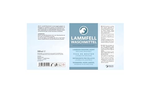 Delos Lammfellwaschmittel - zur Reinigung von Lammfell, Leder und Stoff - 500 ml