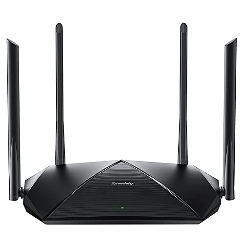 Speedefy WiFi 6 Router, AX1800 Smart WiFi Router, 4-Stream Dual Band Wireless Router for Home Internet & Gaming, 1.5GHz Quad-Core CPU, MU-MIMO, OFDMA, Parental Control, VPN, IPv6 (Model KX450)