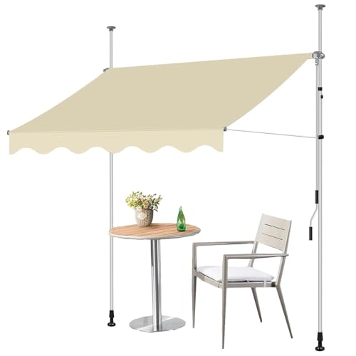 Toldo retráctil para patio que soluciona el calor extremo con manivela 2