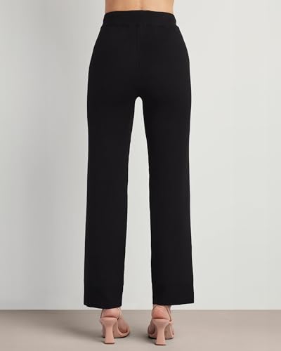 ELLEN TRACY Women's Knit, Joni Casual Pull on Stretch Side Pockets, Comfy Ladies Straight Leg Pants4