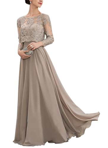 Mother of The Bride Long Dresses for Wedding Chiffon Formal Evening Gown Lace Wedding Guest Party Dresses3