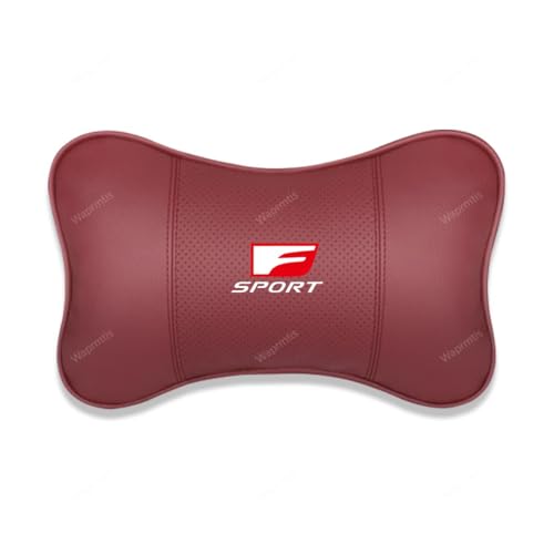 レクサス Fsport 車用 ネックパッド 低反発 柔らかい ウレタン 高級 PU 首枕 RX LX CT EX HS NX ES LX LC GS IS LS 全シリーズ対応 レザーネックピローパッ ドライブ 旅行 車中泊 運転 頚椎サポート 汎用品骨型
