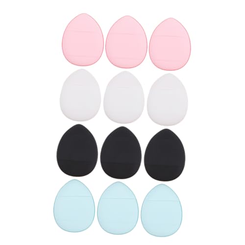 WOFASHPURET 12Pcs Makeup Powder Puff Dual Use Face Powder Applicator for Cream Foundation Portable Lightweight Sponge for Home Travel