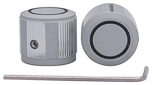 Bouton de potentiomètre de commande électronique aluminium argent 6mm