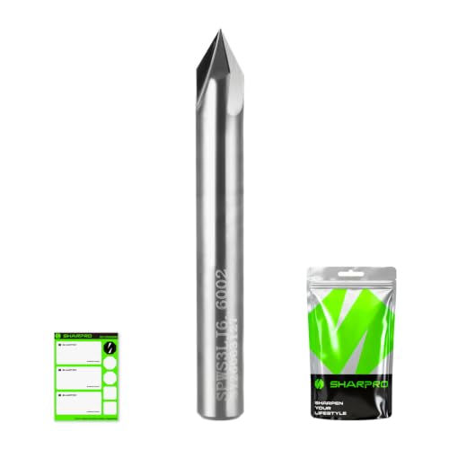 60 Degree V Groove 3-Flute Router Bit 1/4'' Shank Chamfer End Mill