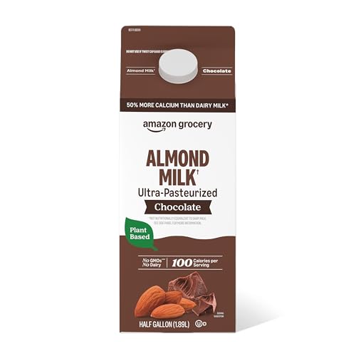 Amazon Grocery, Chocolate Almond Milk, Half Gallon, 64 Fl Oz (Previously Fresh Brand, Packaging May Vary)