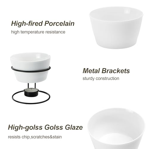 Luvan 4 peças de aquecedores de manteiga de 362 g para frutos do mar, derretidor de manteiga com sup