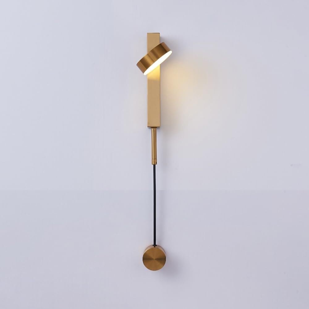 Lámpara de pared LED orientable con interruptor manual para leer cómodamente en la cama 8