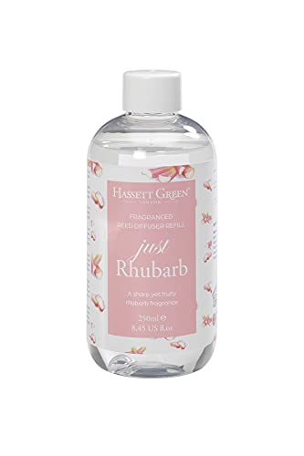 Hassett Green London - Just Rhubarb - Fragrance Oil Reed Diffuser Refill - Larger Size 250ml Bottle