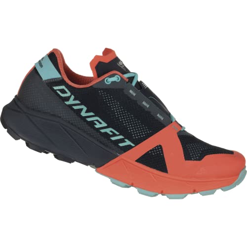 Image of Dynafit Women's Ultra 100 Cushioned Trail Running Shoe - Hot Coral /Blueberry - 7.5