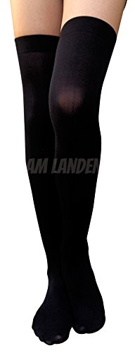Womens Thigh High Socks Over Knee High Socks Solid Opaque Stockings3