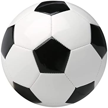 SPDTECH Soccer Ball Size 2 Classic White Black Thicker PU Tight Weaved Suitable for Kids Toddler Boy Trainning Practice or Gift for 1-4 Years