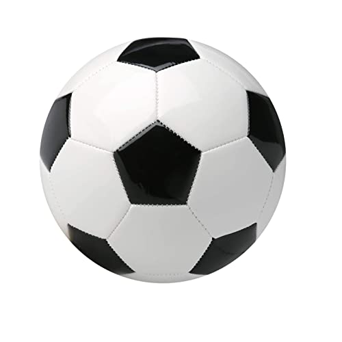 SPDTECH Soccer Ball Mini Size 2 Classic White Black Thicker PU Tight Weaved Suitable for Kids Toddler Boy Trainning Practice or Gift 5.9 inch Diameter