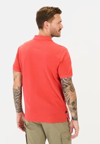 camel active Herren Kurzarm Poloshirt aus Baumwolle Rot, Menswear-S – Ansicht 4
