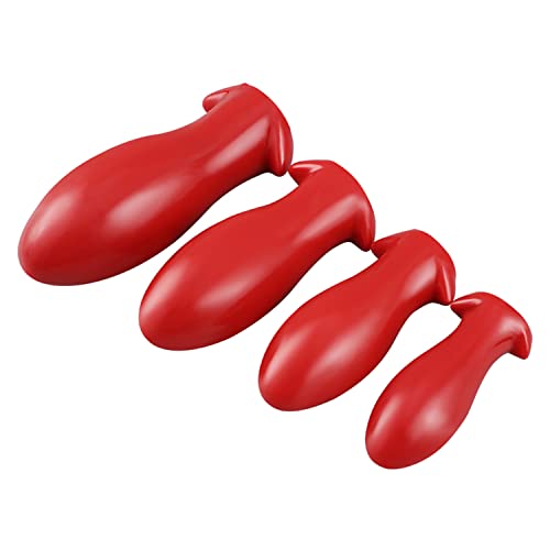 SeLgurFos Soft Anal Plug Anal Dilator Dildo Anal Bead Anal Sex Massage Appliance Couples Men and Women Anal Plug Sex Toys (XL,red) - Afbeelding 6