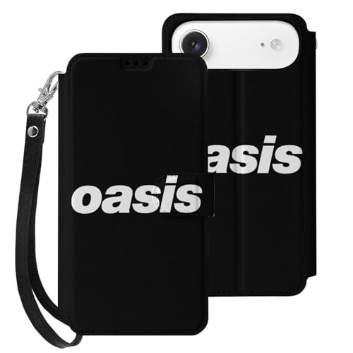 iPhone17Air用ケース 手帳型 オアシス OASIS バンド スマホケース ストラップ付き 財布型 アイフォン17Air用ケース おしゃれ 軽量 背面 携帯カバー カード収納 スタンド機能 PUレザー 耐衝撃
