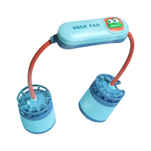 Nankoyal Ventilador de cuello sin aspas, ventilador personal recargable USB manos libres, herramienta de refrigeración silenciosa de 3 velocidades para trabajo, oficina, viajes, deportes al aire libre