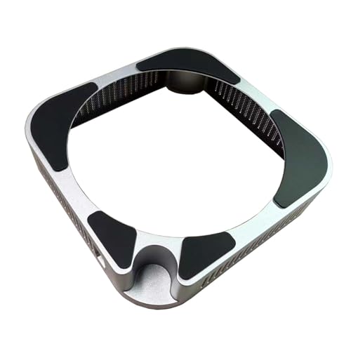 Mac Mini M4/M4 Pro�p�X�^���h �v���X�`�b�N(�V���o�[)�A����~�߁A�ʋC���M�A�ߔM�h�~ �APSITEK Plastic Silver Stand for Mac Mini M4/M4 Pro