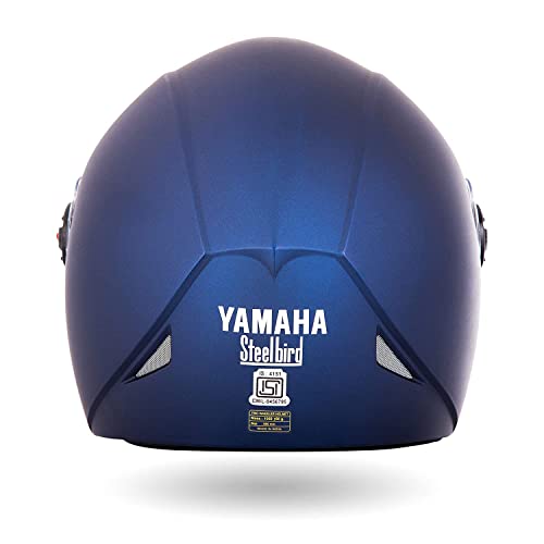 Image of Yamaha YR6 Half Face Helmet (Matt Blue, Size L) Y6AYR6BL0L16