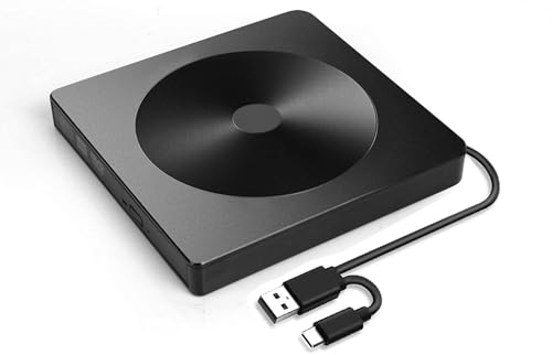 Unidad externa CD DVD con USB 3.0 y Type-C portátil miniatura 1
