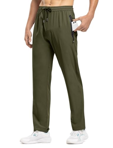 Image of TBMPOY Men's Outdoor Lightweight Hiking Mountain Pants Running Active Jogger Pants