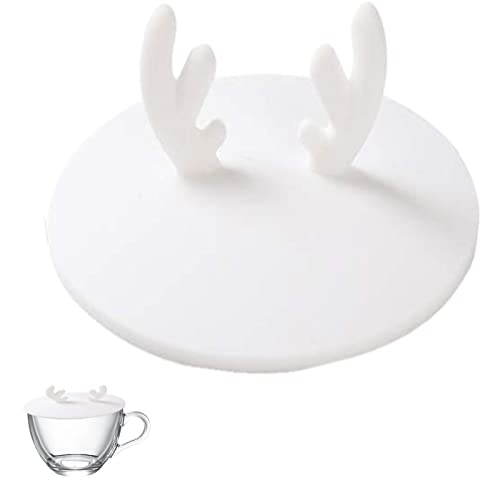 Couvercle de tasse en silicone bois de cerf mignon idée cadeau originale