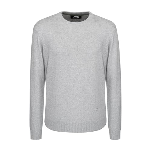 Audi pull en tricot gris clair idéal pour un look chic et décontracté