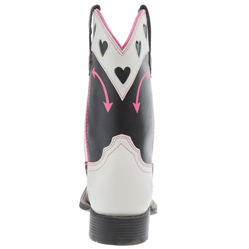 Ariat Youth Round Up Hearts Madison Avenue and Classic White Shaft Cowgirl Boot3