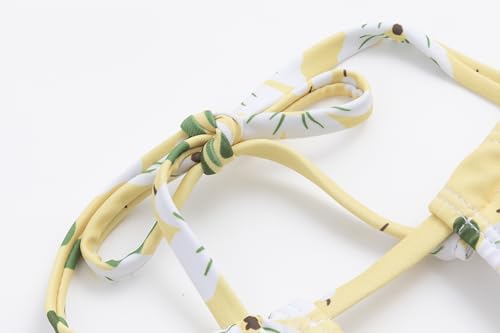 LIZENS Girls' Swimwear Halter one Piece Neck Wrap Beach Bathing Suit for Girls Tie Toddler Cute Kids Swimsuit4