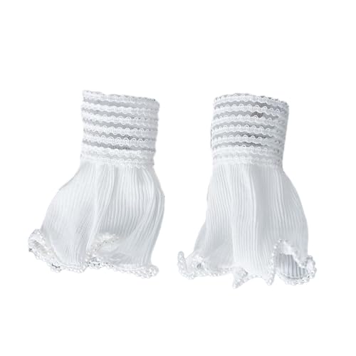 Elaborate Detachable Sleeves Cuffs White Women Lace Wedding Flounces Ruffled Paired Wrist Warmer Ruffled For Sweater