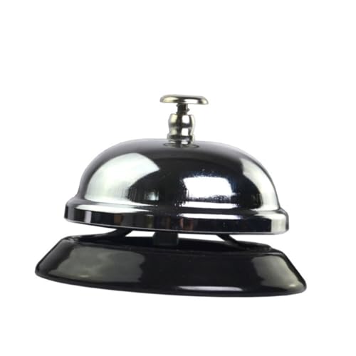jojofuny Campana de Servicio Clásica Plateada Timbre de Mesa para Recepción Restaurante Cocina Fácil Uso Sonido Claro